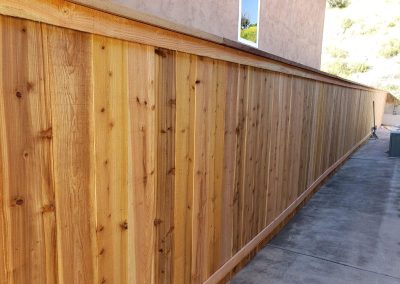 this image shows douglas fir fence in San Diego, CA