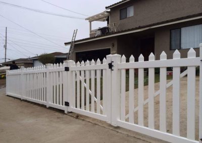 this image shows picket fence in San Diego, CA