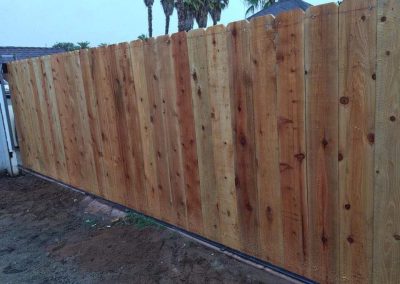 this image shows pine fence in San Diego, CA